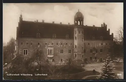 AK Wittenberg, Lutherhaus aus der Vogelschau