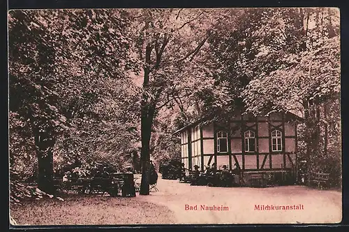 AK Bad Nauheim, Gasthof Schweizerhaus, Milchkuranstalt