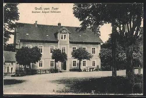 AK Moritzburg /Meissen, Gasthof Auer, Besitzer August Seltmann