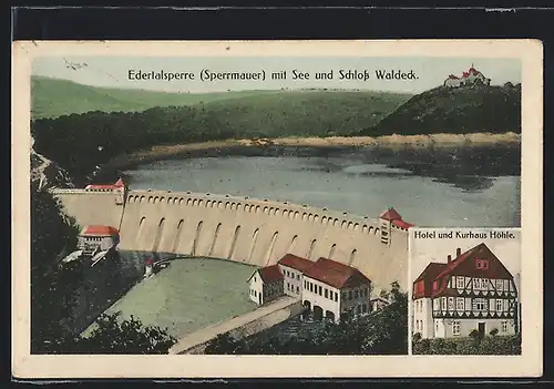 AK Waldeck, Edertalsperre mit Stausee und Schloss