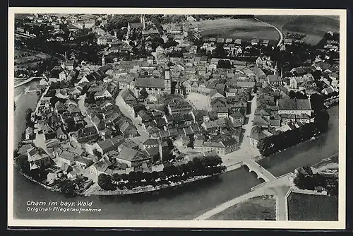 AK Cham i. bayr. Wald, Fliegeraufnahme