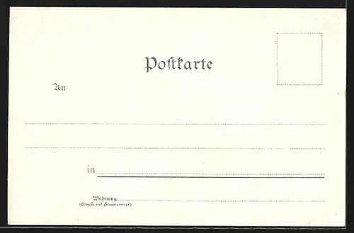 Lithographie Titisee, Teilansicht, Schwarzwaldmädchen