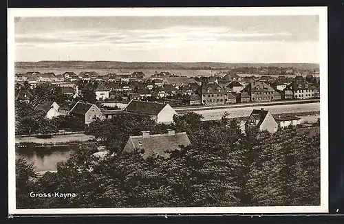 AK Gross-Kayna, Ortsansicht über Bäume hinweg