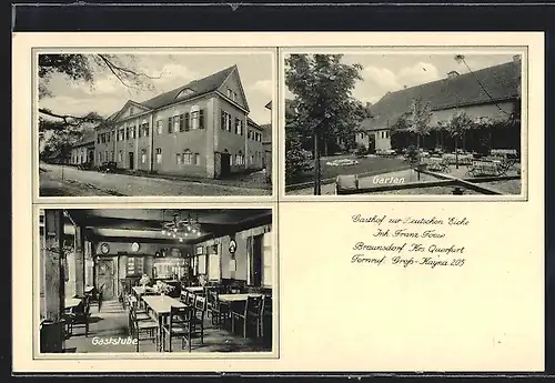 AK Braunsdorf /Krs. Querfurt, Gasthof zur Deutschen Eiche, Inh. Franz Foese