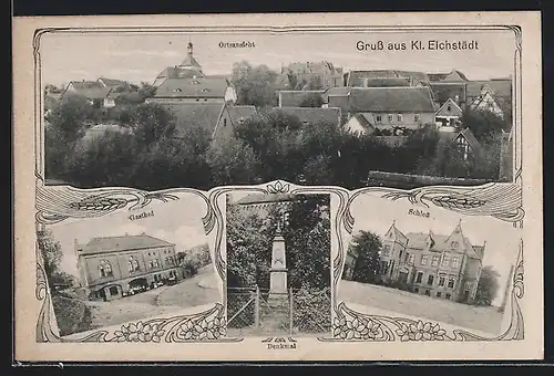 AK Klein Eichstädt, Gasthof, Denkmal, Schloss
