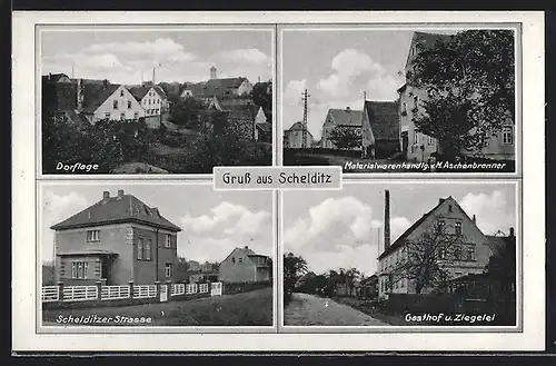 AK Schelditz, Gasthof und Ziegelei, Handlung von M. Aschenbrenner