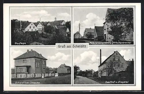 AK Schelditz, Gasthof und Ziegelei, Handlung von M. Aschenbrenner