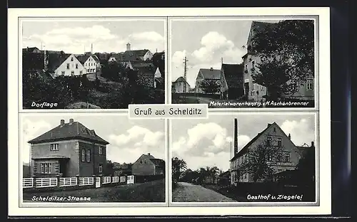 AK Schelditz, Gasthof und Ziegelei, Handlung von M. Aschenbrenner