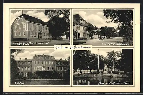 AK Grossneuhausen, Weibl. RAD-Lager, Gasthaus zum Weimarischem Hof v. Karl Kahle