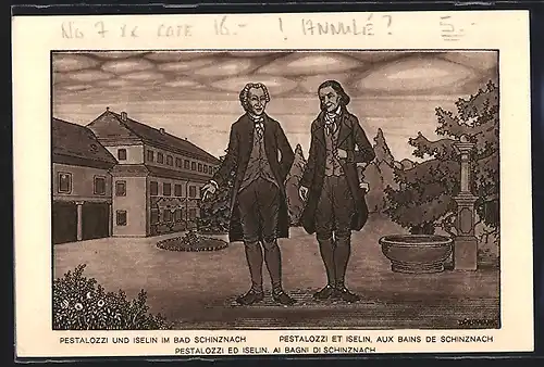 AK Bad Schinznach, Pestalozzi und Iselin