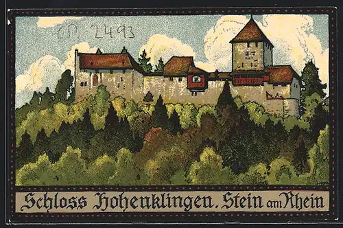 Steindruck-AK sign. Nohl: Stein am Rhein, Schloss Hohenklingen
