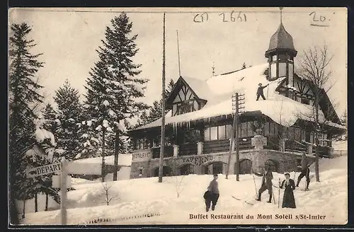 AK St.-Imier, Mont-Soleil, Buffet Restaruant en hiver