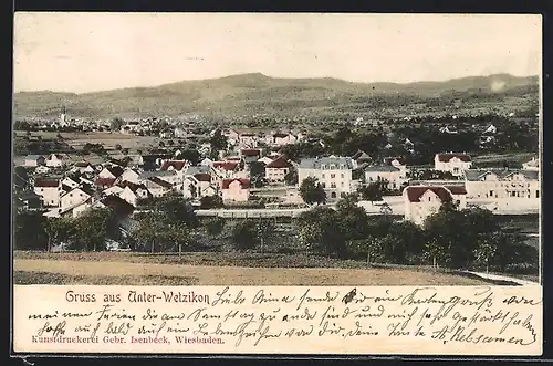 AK Wetzikon, Unter-Wetzikon, Teilansicht