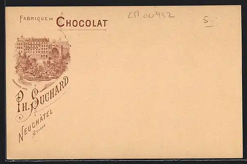 Künstler-AK Neuchatel, Fabrique de Chocolat No. 3 Ph. Suchard