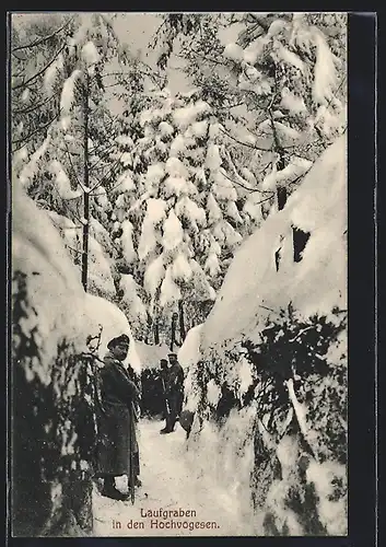 AK Laufgraben in den Hochvogesen im Winter