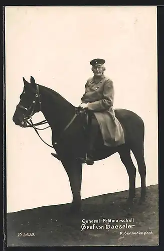 AK General-Feldmarschall Graf von Haeseler zu Pferd