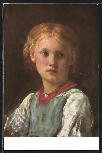 Künstler-AK Das Erdbeeri-Mareili, Albert Anker, Pro Juventute