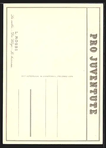 Künstler-AK Mutter mit Wiege, Pro Juventute