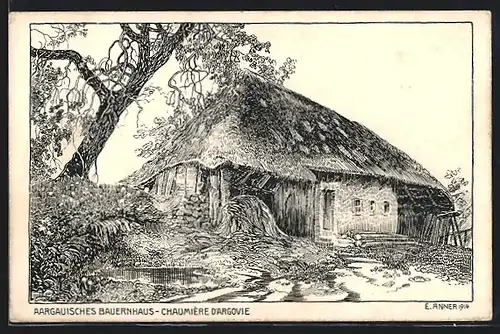 Künstler-AK Aargauisches Bauernhaus, Pro Juventute