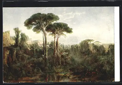 Künstler-AK Bild von Alexandre Calame Frühling, Pro Juventute