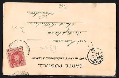 Lithographie Nice, Vue Gènèrale prise du Mont-Boron