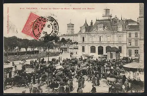 AK Valence, Place du Champ-de-Mars, Marché aux Boeufs