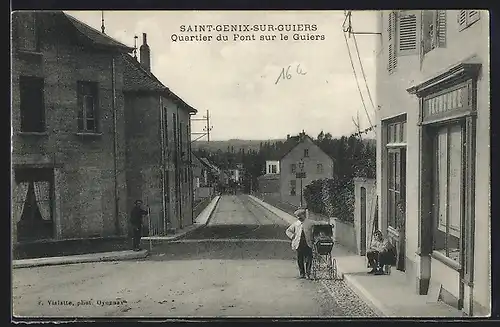 AK Saint-Genix-sur-Guiers, Quartier du Font sur le Guiers