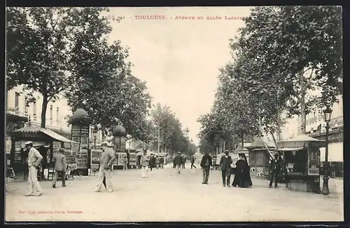 AK Toulouse, avenue et allée Lafayette