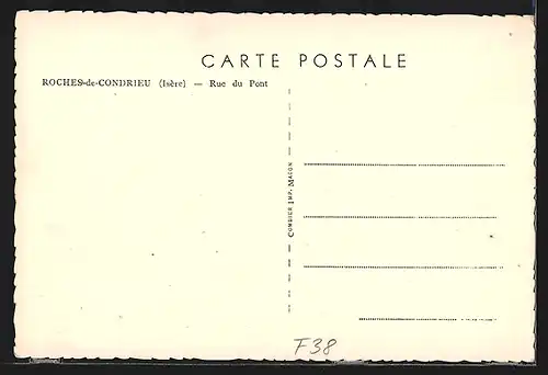 AK Roches-de-Condrieu, Rue du Pont