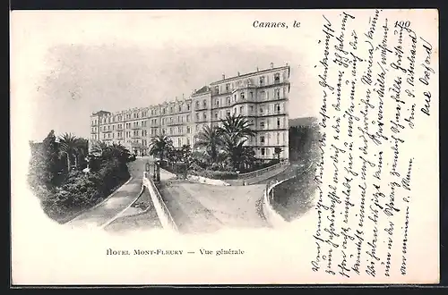 AK Cannes, Hotel Mont-Fleury, vue générale