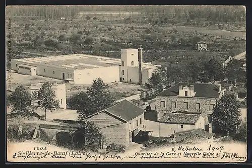 AK Saint-Pierre-de-Boef, Quartier de la Gare et Nouvelle Usine de Tissage