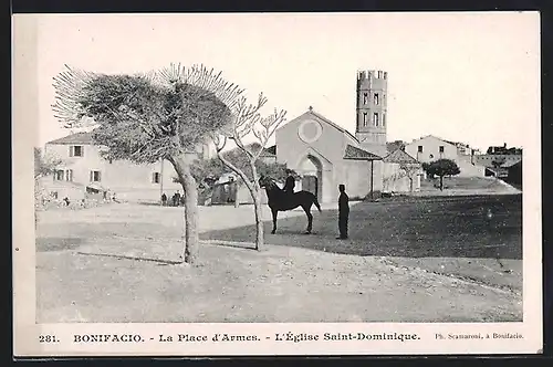 AK Bonifacio, La Place d`Armes, L`Église Saint-Dominique