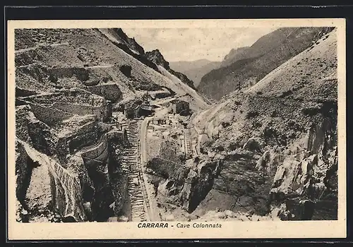 AK Carrara, Cave Colonnata, Marmorsteinbruch