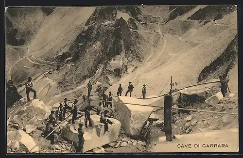 AK Carrara, Le Cave, Marmorsteinbruch