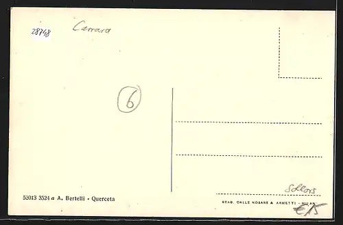 AK Carrara, Cava Zampognone, Gruppo Giardino della S. A. Henraux die Querceta, Marmorsteinbruch