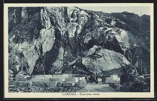 AK Carrara, Escavazione marmi, Marmorsteinbruch