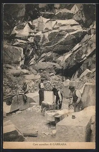 AK Carrara, Cave marmifere, Marmorsteinbruch
