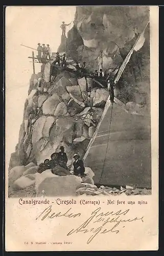 AK Canalgrande-Ciresola /Carrara, Nel fare una mina, Marmorsteinbruch