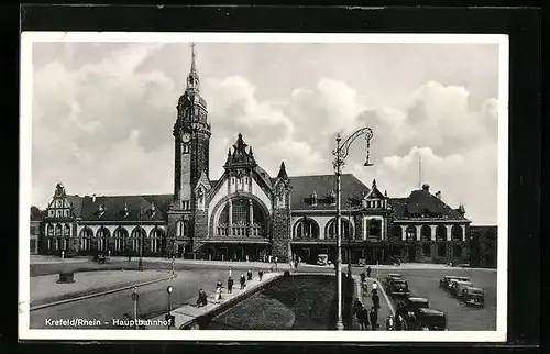 AK Krefeld /Rhein, Blick zum Hauptbahnhof