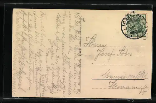 AK Krefeld, Partie aus dem Stadtwald