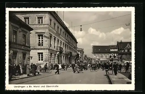 AK Uerdingen a. Rh., Markt und Oberstrasse