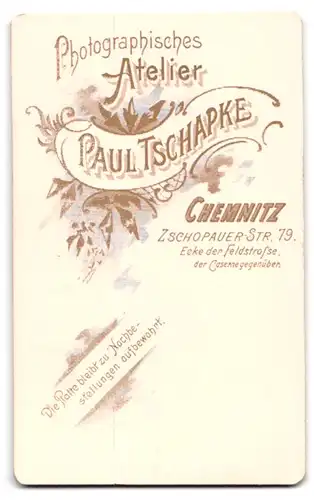 Fotografie Paul Tschapke, Chemnitz, Zschopauer-Str. 79, Junge Dame im eleganten Kleid