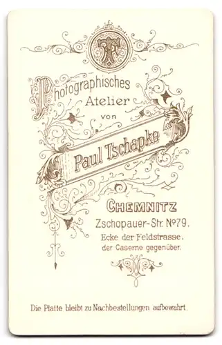Fotografie Paul Tschapke, Chemnitz, Zschopauer-St. 79, Junge Dame im Kleid mit Kragenbrosche