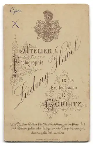 Fotografie Ludwig Habel, Görlitz, Soldat in Uniform mit Seitenscheitel