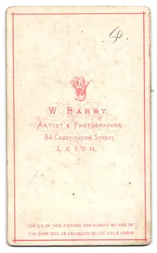 Fotografie W. Barry, Leith, schottischer Soldat in Uniform