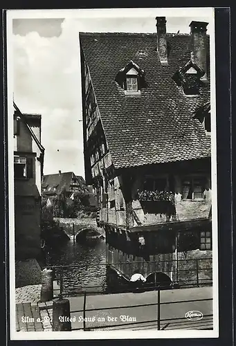 AK Ulm a. D., Altes Haus an der Blau