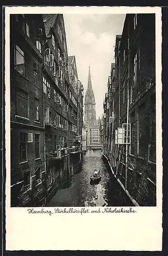 AK Hamburg, Stöckelhörnflet und Nikolaikirche