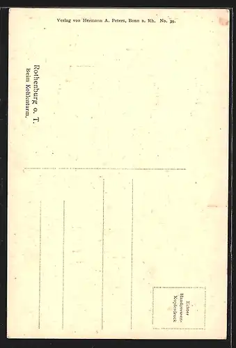 AK Rothenburg o. T., Beim Kohlenturm