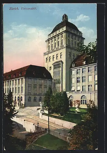 AK Zürich, Blick auf die Universität