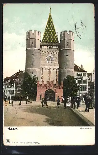 AK Basel, belebte Partie am Spalenthor
